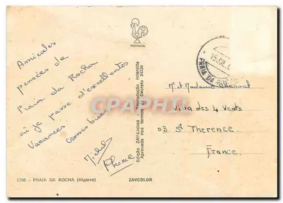 Praia da Rocha — panoramic view — Edition ZAVCOLOR, n°1150 — Back