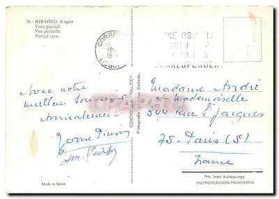 Ribadeo (Lugo) — widok częściowy — Wydawnictwo Halcer, nr 38 — Rewers
