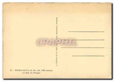 Peira Cava (A.-M.) — A Mar de Nuvens — L. Gilletta e Cie, Nice — Verso