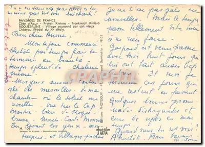 Roquebrune — Miasto otoczone starym feudalnym zamkiem z X wieku — Éditions Photoguy, seria H.108 — Rewers