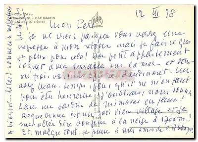 Zamek Cap Martin — X wiek — Éditions de la Côte d'Azur — Rewers