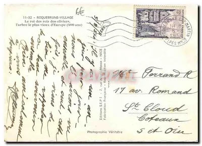 Roquebrune-Village — Król królów oliwek (4000 lat) — Éditions SE.P.T. - Nice — Rewers