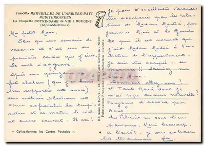 Kaplica Najświętszej Maryi Panny w Mougins — Alpy Mityczne — Wydawnictwo S.E.P.T. - NICE — Rewers