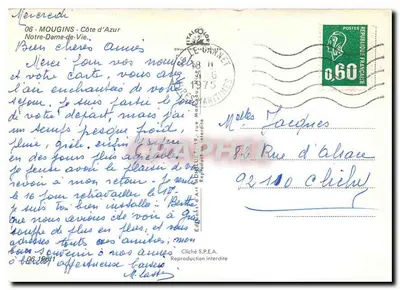Kościół Najświętszej Maryi Panny Życia w Mougin — Wybrzeże Azury — Wydawnictwo S.P.E.A. — Rewers