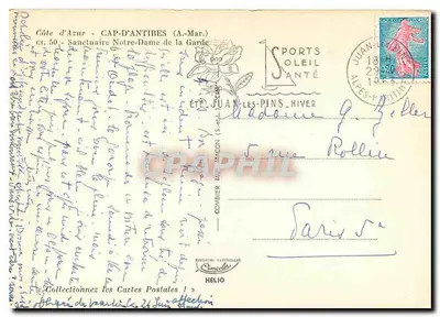 Cap-d'Antibes - Santuário Nossa Senhora da Guarda — editor Hélios — Verso