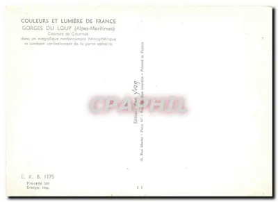 Góry Loup — Wodospad Courmes — Wydawnictwo Paryż Marrel — Rewers