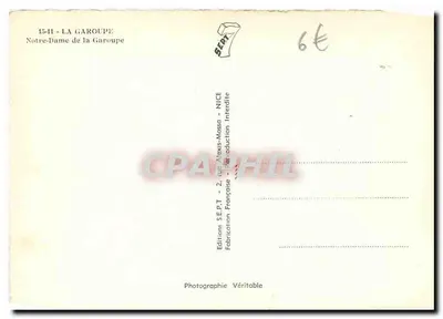 Notre-Dame de la Garoupe — Editor SEPT, Nice — Verso