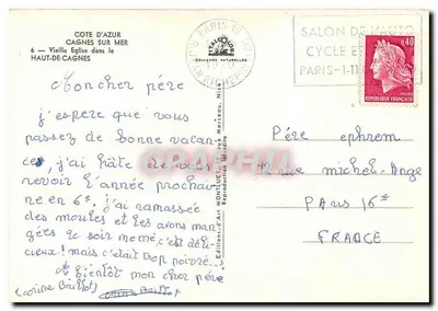 Stara świątynia w Haut-de-Cagnes — Wybrzeże Azury — Wydawnictwo Sztuki Montluçon — Rewers