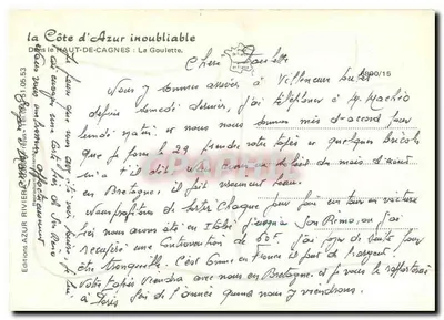 La Goulette — Haut-de-Cagnes — Wydawnictwo AZUR RIVIERE — Rewers
