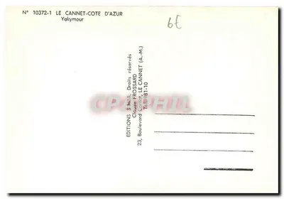 Le Cannet-Côte d'Azur — entrada de um jardim com alameda e ciprestes — Simba — Verso