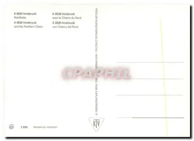 Innsbruck — z Chaîne du Nord — Troller Kunstverlag Chizzaau — Rewers