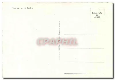 Tournai — O Sino — Edição Pré ot, Anvers, n° 41016 — Verso