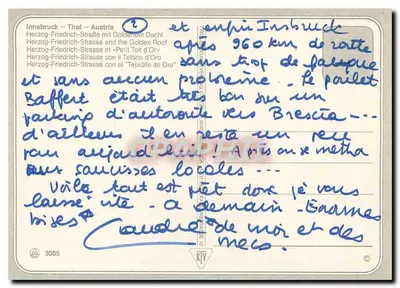 Innsbruck — Plac Herzog-Friedrich z złotym dachem — wydawca KIV n°3005 — Rewers