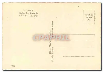 N.-D.-des-Neiges (Eusseri 1507) — Altar da Igreja de São Martinho — Edições Rella — Verso