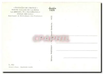 Heiligtum Notre-Dame des Fontaines — Hochtal der Roya — Höhe 800 Meter — Editions ADIA — Rückseite