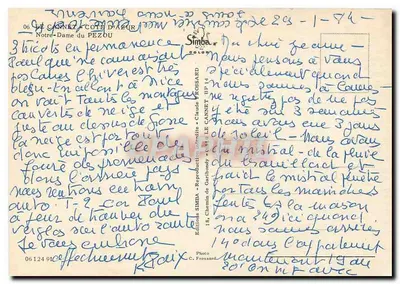 Notre-Dame du Pezou — Editor Simba, série 06 — Verso