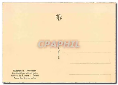 Dom Rubensa — Anvers — Północna fasada wielkiego atelier — Ern. Thill — Rewers