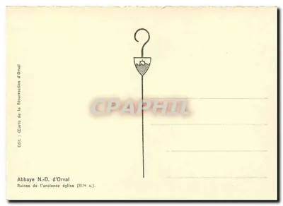 Ruiny starego kościoła — Abp. N.-D. d'Orval (XII wiek) — Wyd. : Praca Odbudowy Orval — Rewers