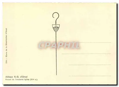 Abadia N.-D. d'Orval — Rosace da antiga igreja (século XII) — Editor: Obra da Ressurreição de Orval — Verso