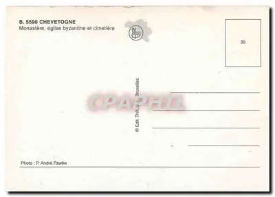 Chevetogne — Mosteiro, igreja bizantina e cemitério — Edit. Thill, S.A. Bruxelas — Verso