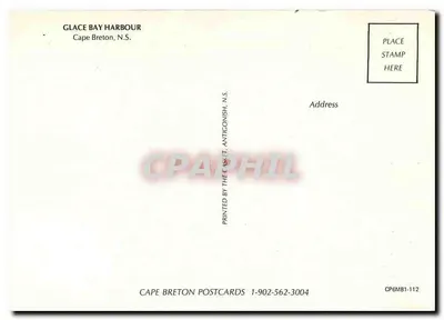 Glace Bay Harbour — Cape Breton, N.S. — Cape Breton Postcards — Reverso