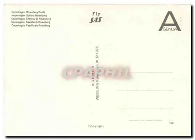 Castello di Rosenborg — Copenaghen — editore AGENDA n°163 — Verso