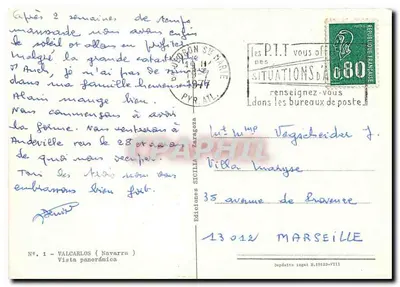 Valcarlos (Navarra) — widok panoramiczny — Wydawnictwo SICILIA — Rewers