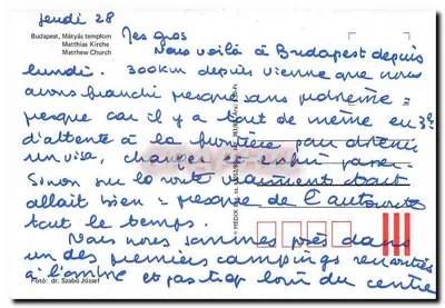 Budapest — Igreja de Matias e estátua equestre — Editor: dr. Szabó József — Verso