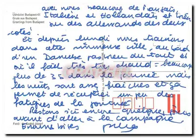 Widok Budapesztu — Zamek Budyn i mosty nad Dunajem — wydawca: Fotó: de Szabó József — Rewers
