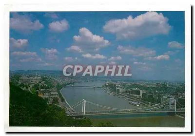 Vista aérea do Danúbio em Budapeste — editor não identificado, número de série não visível