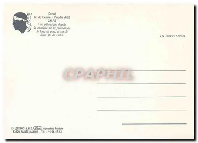 Calvi — Cidadela e porto — Edições S.M.D. — Verso