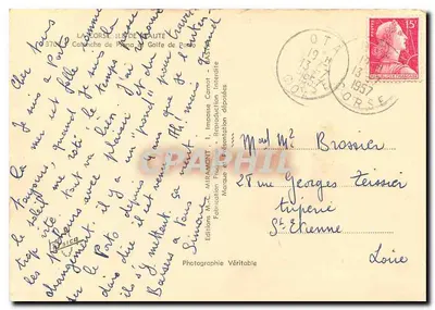 Calanche de Piana - Córcega — Ediciones Miramont, n° 3704 — Reverso