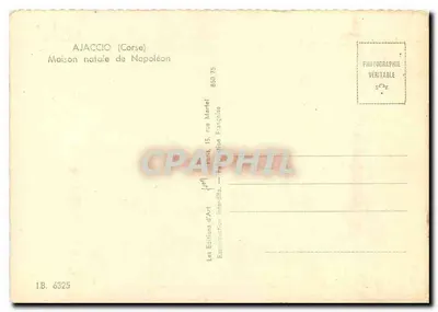 Ajaccio (Korsyka) — Rodzina Napoliona — Éditions d'Art — Rewers