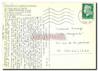 Porto Vecchio — Córsega — Edições Jean-Jaurès — Verso