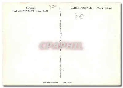 Marynarka w Centuri — Korsyka — Wydawnictwo Tetrel, Paryż — Rewers