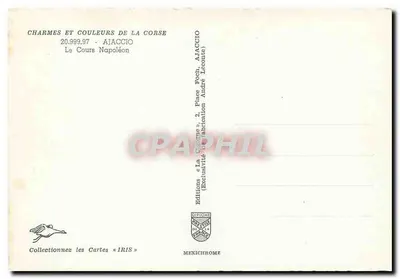 Ajaccio — Cours Napoléon — Wydawnictwo IRIS — Rewers