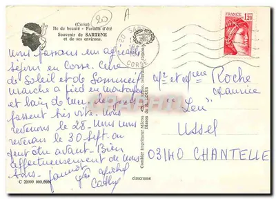 Sartène — Dia da Sexta-Feira Santa — Lembrança de Sartène e de suas proximidades — Editor: Bisson de R. Louis — Verso