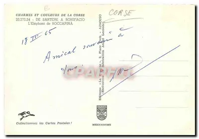O Elefante de Roccapina — Córsega — Edições Mexichrome — Verso
