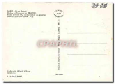 Statua menhir XV — przedstawienie wojownika — Filitosa, Korsyka — Rewers