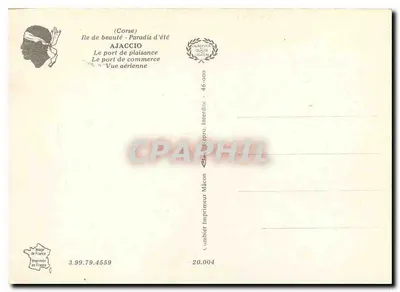 Ajaccio — Port turystyczny — Widok z powietrza — Wydawca Combier, n° 46-000 — Rewers