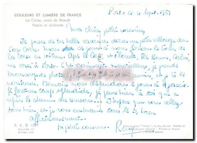 Scena w korzystnym wiosce — Poezja i serenada — Éditions d'art YVON — Rewers