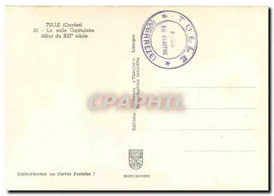 Tulle (Corrèze) — Sala kapituły, początek XIII wieku — Wydawnictwo Mediewalne « Théolac » — Rewers