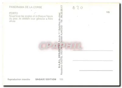 Porto — Korsyka — S.A.R.L. Desjofert — Rewers