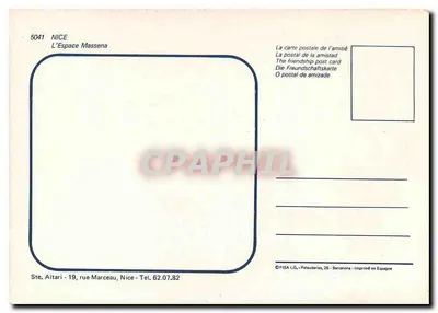 Espace Masséna — Nice — wydawca FISA I.G., seria 5041 — Rewers