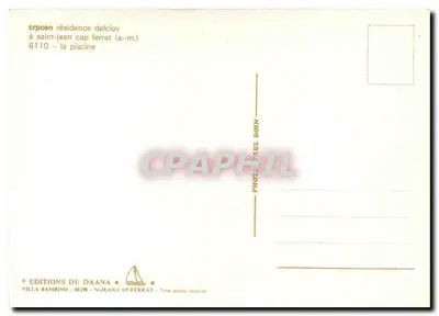 Piscina noturna em Saint-Jean-Cap-Ferrat — residência Delcloy — Éditions du Daana — Verso