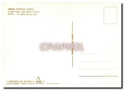 Saint-Jean-Cap-Ferrat — Salão do Mar — Éditions du Daana — Verso