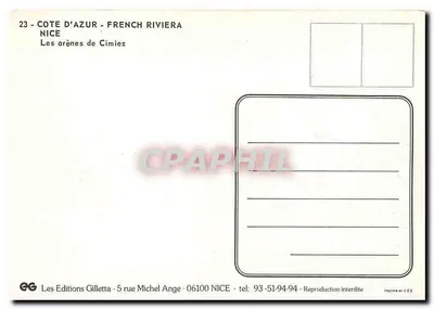 Nice - Arene Cimiez — Wydawnictwo Gilletta, nr 23 — Rewers