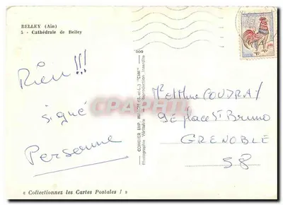 Belley (Ain) — Catedral de Belley — Combier Imp. (S.-es-L.) — Verso