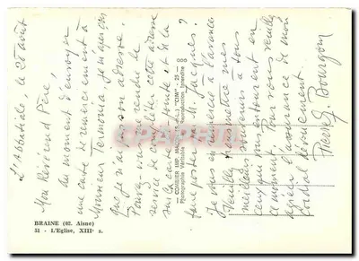 Abbatial de Braines — Igreja do século XIII — IMP. MACON (S.A.R.L.) — Verso