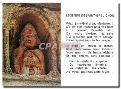 Estátua de Saint-Grelichon — Bourbon-l'Archambault (Allier) — Éditions du Lys